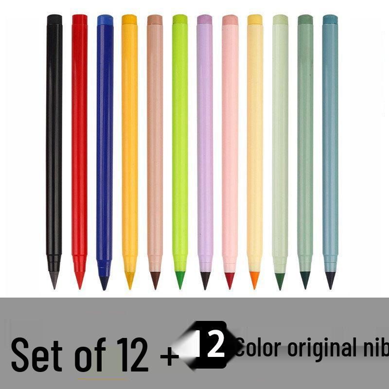 Eternal Pencil: No-Sharpen, Erasable, Break-Resistant Lead, Inkless, Ideal for Sketching & Correcting Writing Posture (Student Set)