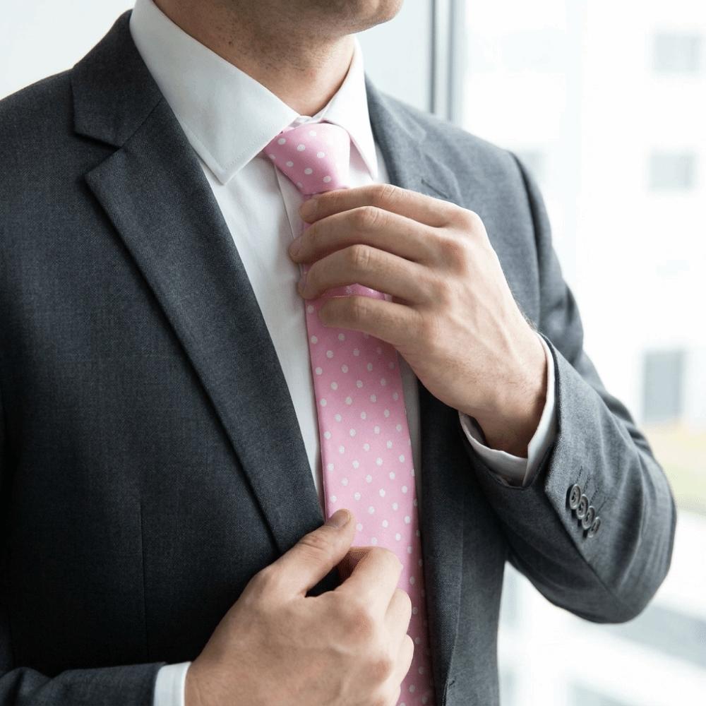 Modern Polka Dot Formal Necktie 8CM Width Business Necktie Groom Men Tie Party