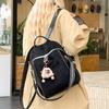 Schoolbag Backpack Women's Retro Versatile Autumn and Winter New Textured Casual Small School Bag Commuter Bag Rhombus Lightweight Trend Backpack