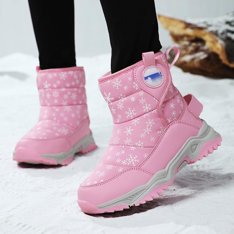 Anti-slip Shoes for Children, Padded Snow Boots, Thick-soled Warm Shoes