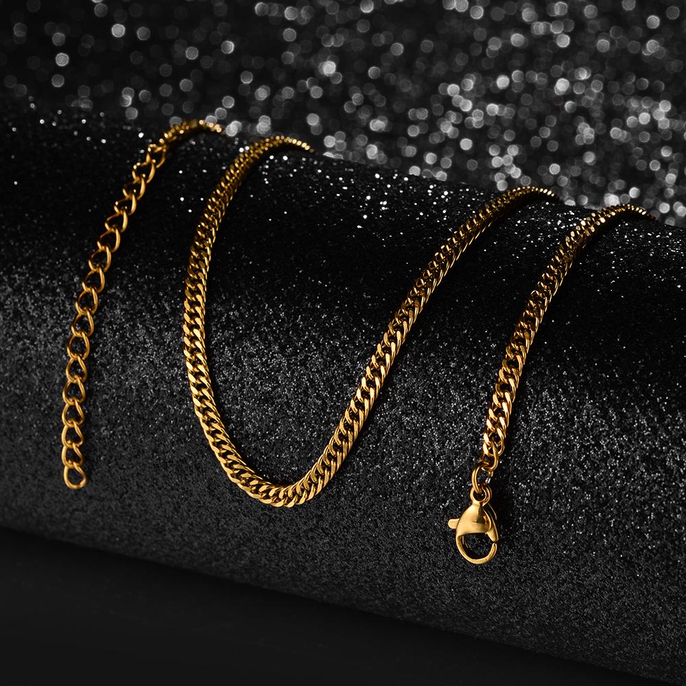 50cm Nuova Moda Catena in Acciaio Inossidabile 1,2-3mm Colore Argento Oro Rosa Collana Gioielli Placcatura Sottovuoto Accessori Choker Collare