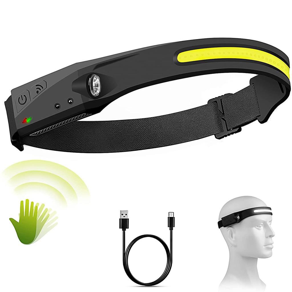 USB Rechargeable Headlamp Lightweight Super Bright LED Running Headlamp for Runner Rainstorm Waterproof LED Headlight