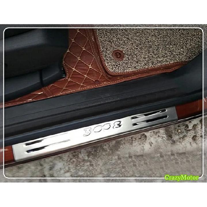 For Peugeot 3008 GT 2016-2022 Stainless Door Sill Scuff Plate Pedal Entry Guard Protector Cover Car Accessories