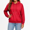 Casual Solid Color Hooded Sweatshirt with Pockets Long Sleeve Pullover Top for Women and Men Adult Fashion