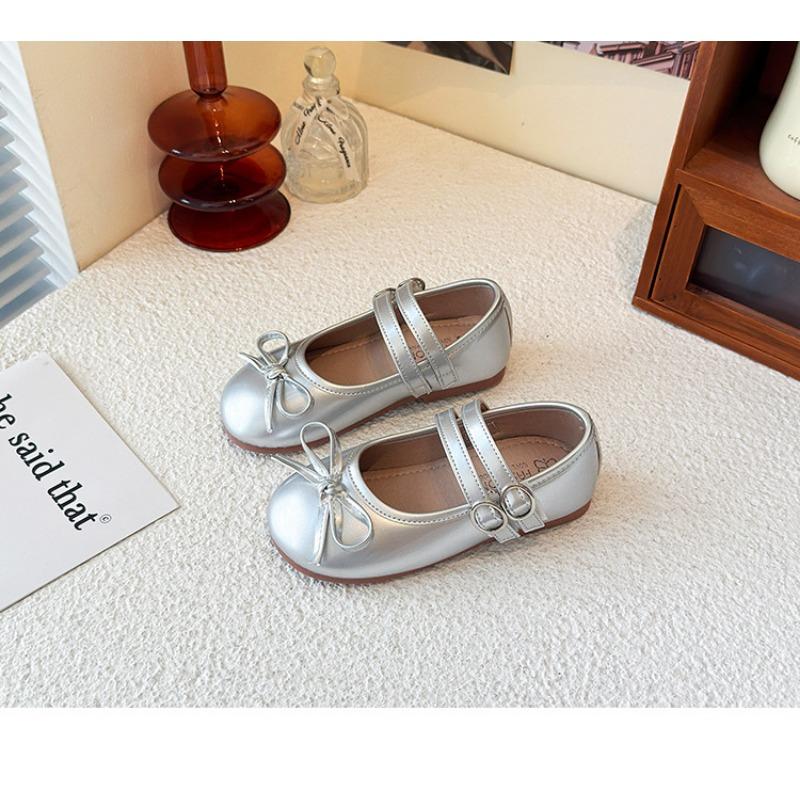 Sweet Flat Soft Sole Low Cut Mary Jane Leather Shoes For Little Girls