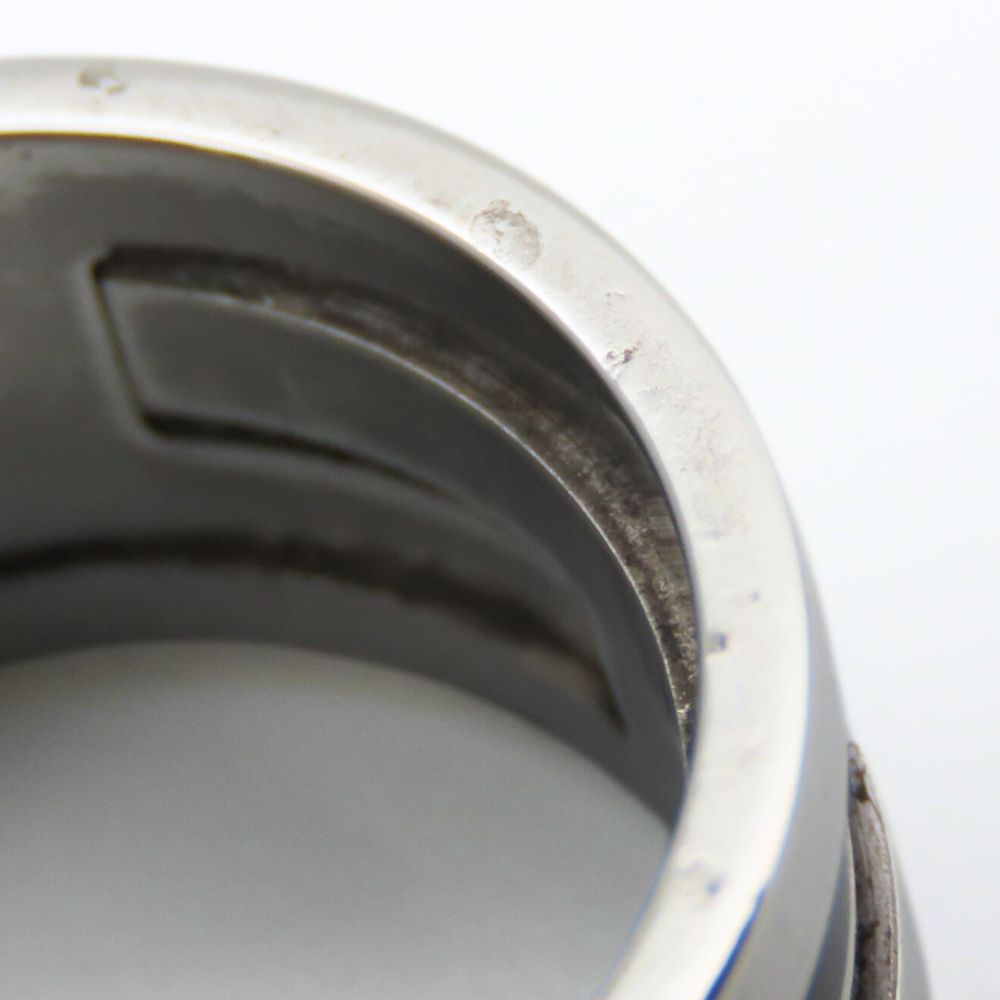 Used HERMES Ring Move ash EU#55.5 56 Silver925 7.8g Silver black Accessories