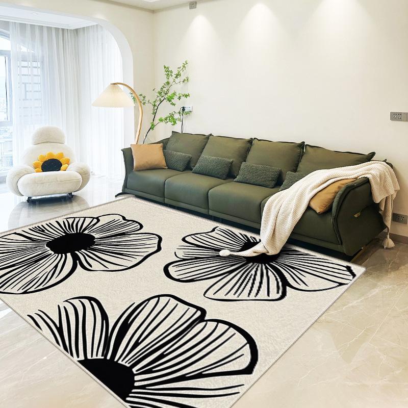 Imitated Cashmere Wabi-Sabi Light Luxury Thick Coffee Table Blanket Ins Cream Style Modern Simple Sofa Floor Mat Carpet Living Room