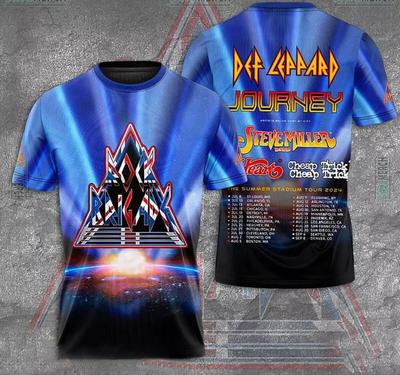 Def Leppard i Journey Letnia Trasa Stadionowa 2026 Koszulka 3D AOP S-5XL