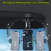1 Autotelefonhalter, multifunktionaler, um 360 Grad drehbarer Rückspiegel, Sitzclip-Halter, 4,0-6,1 Zoll mobiler GPS-Halter