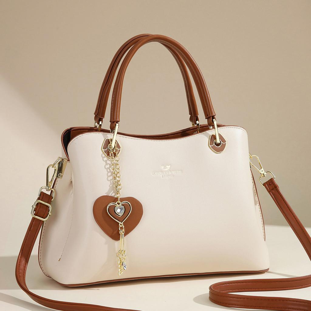 Elegant Pu Leather Tote Bag For Middleaged Women With Spacious Storage For Daily Use