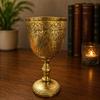 Handcrafted Brass Goblet – Ornate Medieval Chalice, Vintage Wine Cup, Renaissance Decor