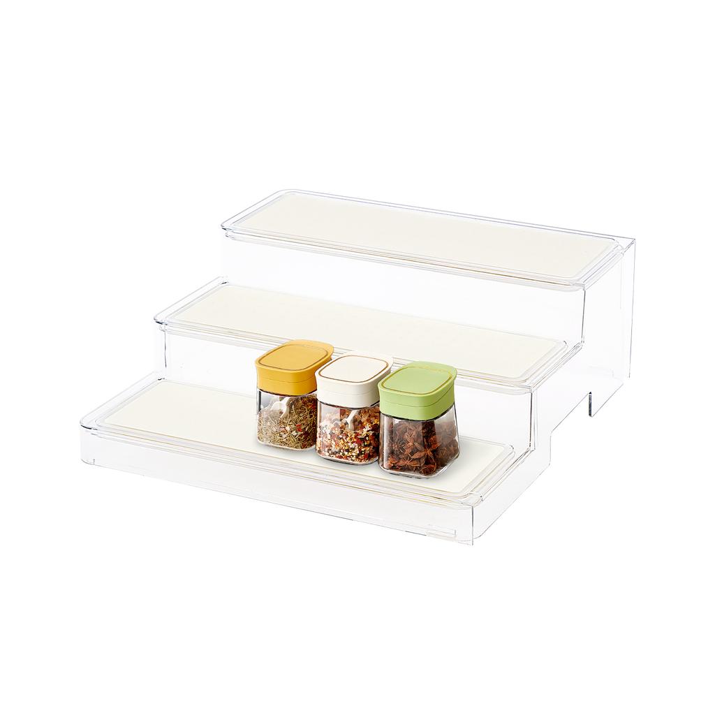 3 Tier Expandable Acrylic Display Stand Window Counter Perfume Cosmetics Rack Dessert Model Shelf Tabletop Spice Bottle Shelf
