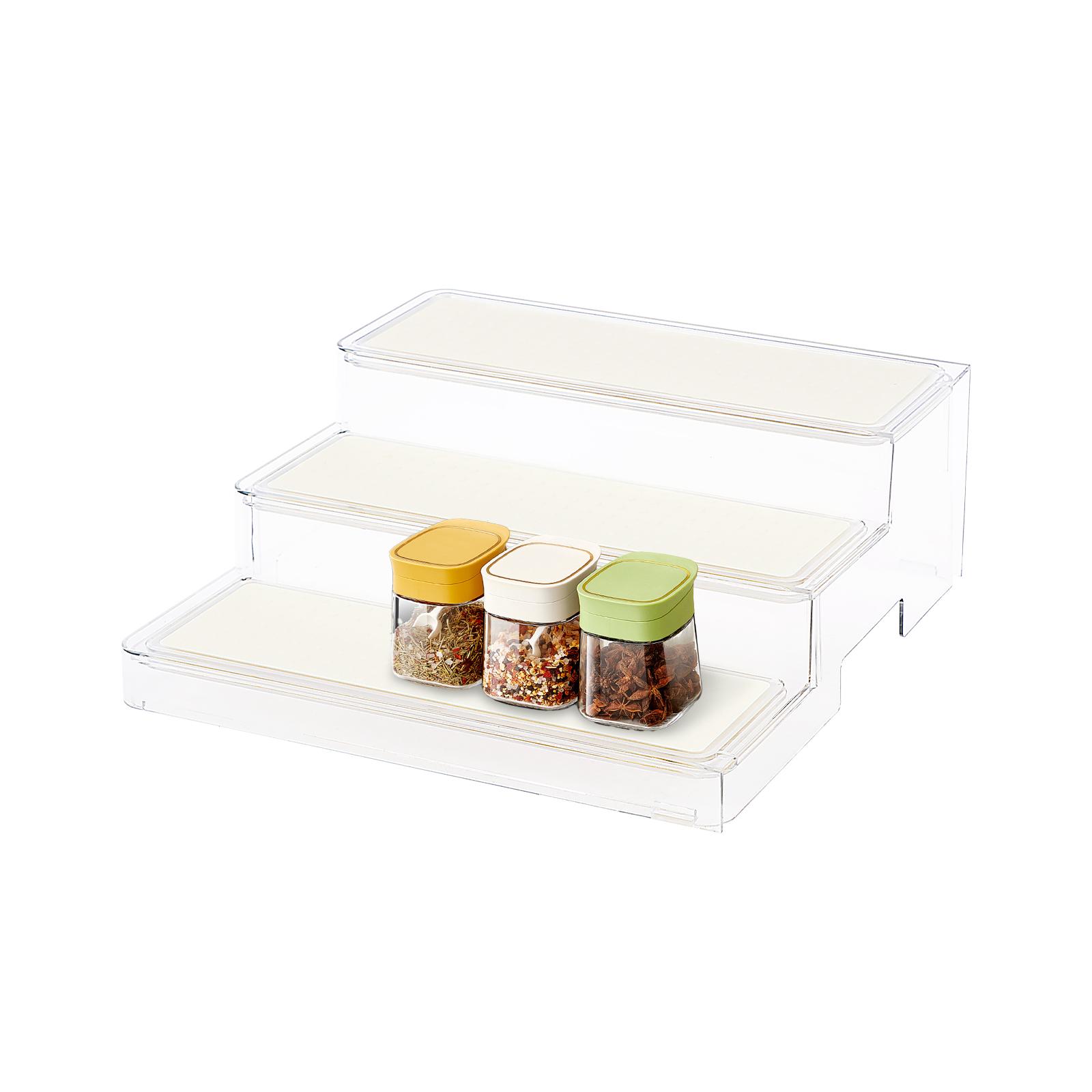 

3 Tier Expandable Acrylic Display Stand Window Counter Perfume Cosmetics Rack Dessert Model Shelf Tabletop Spice Bottle Shelf