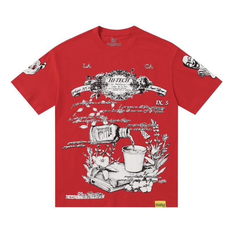 Premium 100% Cotton Crew Neck Short Sleeve T-Shirt Men Loose Fit Casual Print Tee 2025