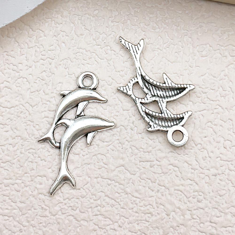 Náramek a přívěsek s tibetským stříbrným zvířecím přívěskem: Vážka, Krab, Želva, Jelen, Holub, Sova, Kráva