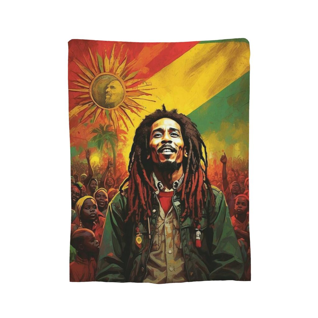 Bob Marley Reggae Ajax  Fleece Blanket Rasta Music Creative Throw Blankets for  Sofa Bedding Lounge Rug Piece,