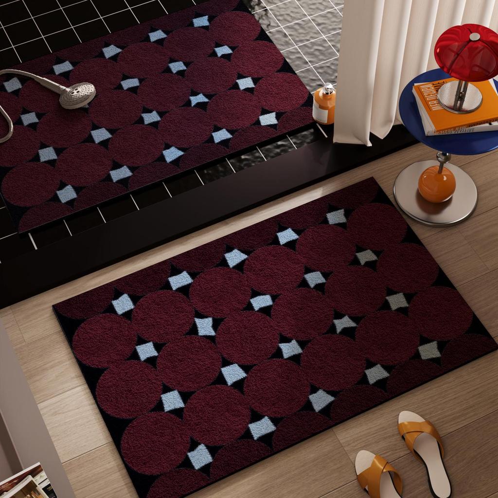 Retro Quick-Dry Non-Slip Diatomaceous Earth Bathroom Floor Mat