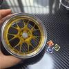Metal Mini Road Wheel Rim, RAYs Aluminum Alloy Forged Refitting Wheel Model Modified Ornaments Desktop Display