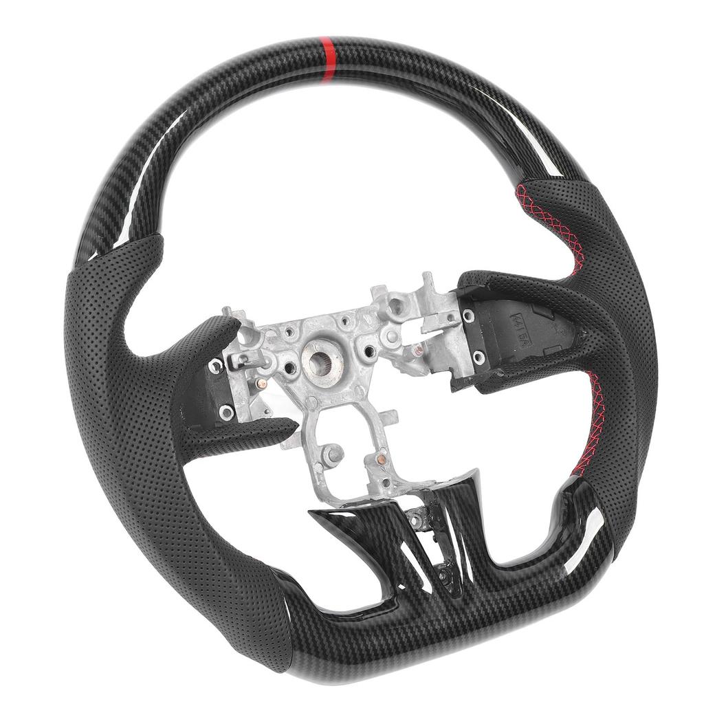 Hydro Dip Carbon Fiber Look Steering Wheel Perforated Leather Replacement For Infiniti Q50 2014 to 2016