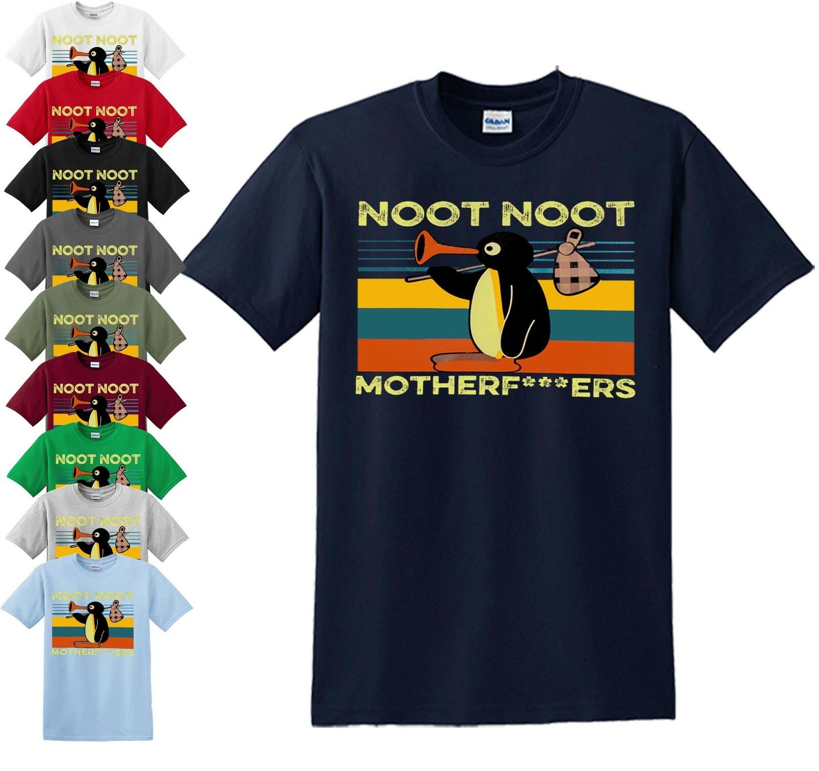 Pingu Noot Noot 100% Cotton T-shirt Mens Tees Top Men s Funny Motherf*ckers Offensive Rude Funny Top Tee S