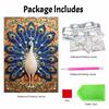 5D Round Pearl Painting Kit Elegant Peacock Pattern DIY Handmade Rhinestone Art Home Interior Decor Gift
