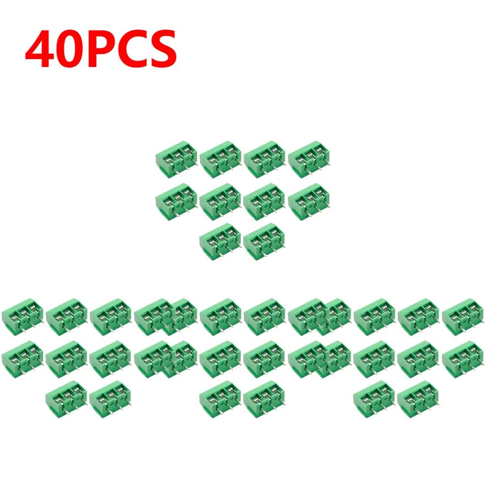 10-50Pcs PCB Mount Screw Terminal Block Connector Straight Pin 2P 3P KF301 Spliced Screw Terminals Block Connector for Arduino
