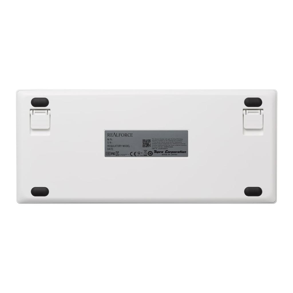 REALFORCE RC1 Japanese 30g Key Bluetooth C1HJ23 Keyboard, 70% Height, White, Layout, Weight, & Wired, Compact,