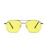 Fine Frame Metal Sunglasses Female Double Beam Toad Glasses Color Film Gradual Change Sunglasses Men'S Glasses