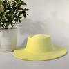 Women's Suede Wide-brimmed Fedora Hat, Western Cowboy Style, Paired with a Shell-decorated Jazz Hat, Equestrian Party Hat.