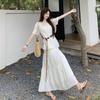 Women's Bohemian Knit Cardigan & A-line Skirt Set - Summer 2026 Collection