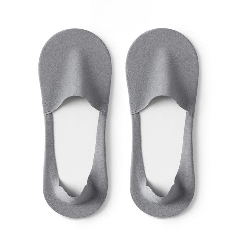 Herren Sommer Dünne Reine Baumwolle Antibakteriell Atmungsaktiv Silikon Anti-Rutsch Unsichtbare Bootssocken