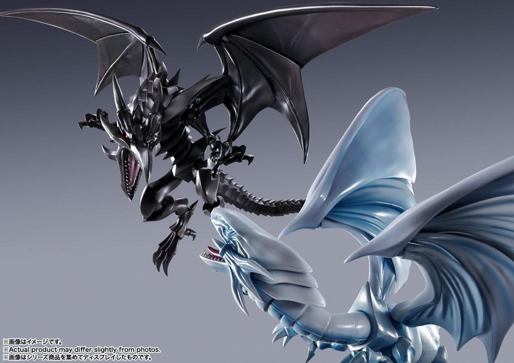 TAMASHII NATIONS MonsterArts Duel Monsters Black Approximately PVC ABS Painted Action Figure S.H. Yu-Gi-Oh! Red-Eyes Dragon, 220mm, &