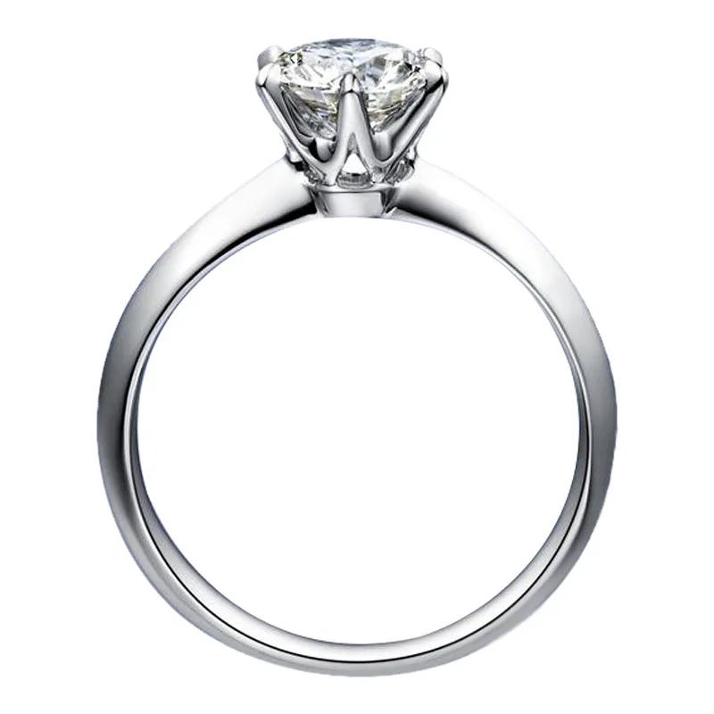 Hot New Luxury 925 Sterling Silver 1-3 Ct Real Moissanite Rings Wholesale