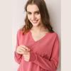 Leichter V-Ausschnitt Strickpullover - Damen einfarbiger Pullover für Frühling & Herbst