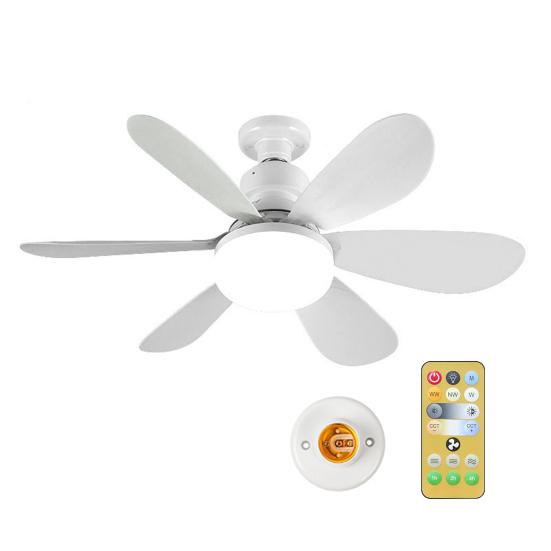 

Потолочный вентилятор 2-в-1 с подсветкой, пульт дистанционного управления E27, базовая функция памяти, регулируемая яркость, 3 скорости, современный стиль, потолочный вентилятор для спальни, светильник