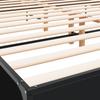 Bed Frame Black 180 x 200 cm Particleboard and Metal