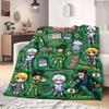 Hunter×Hunter Awesome Print Flannel Blanket, Cartoon Style for Bedroom Decor, Soft Bedding for Chairs, Portable Travel_LIAN