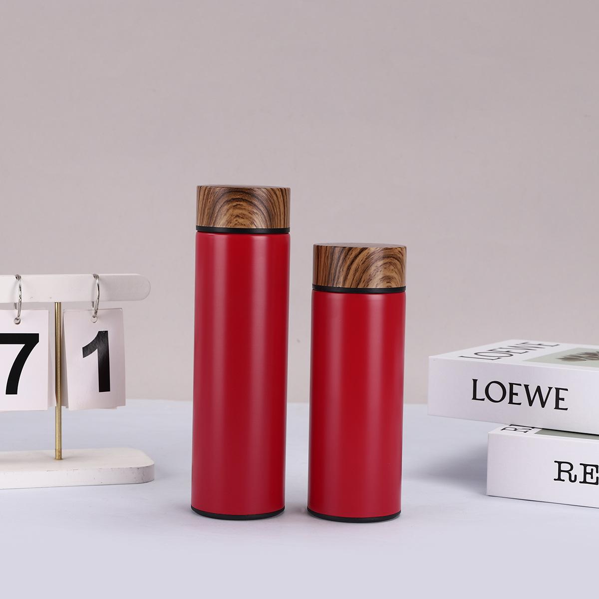 Термокружка с текстурой дерева Стальная Креативная Удобная Прямая Кружка Автомобильная Чайная Кружка Прочная Прочная Полезная Полезная Безопасная Безопасная Качество 350ml