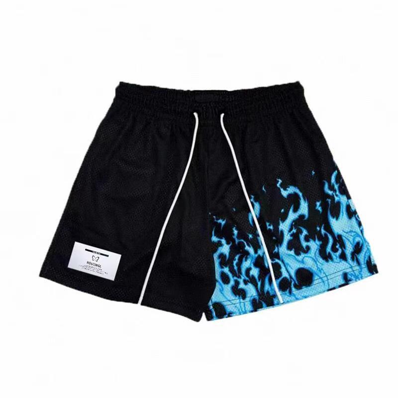 

Чоловічі американські модні вуличні баскетбольні шорти - Швидкосохнучі, дихаючі, вільний крій, повсякденні літні штани для бігу 2XL