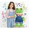 Peluche Rana Canterina Giocattolo Carino Cartone Animato Rana Animale di Peluche Bambola per Bambini Regalo di Compleanno Morbido Confortevole