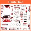Festive Photo Booth Accessories With Handheld Paper Frames For Graduation Parties