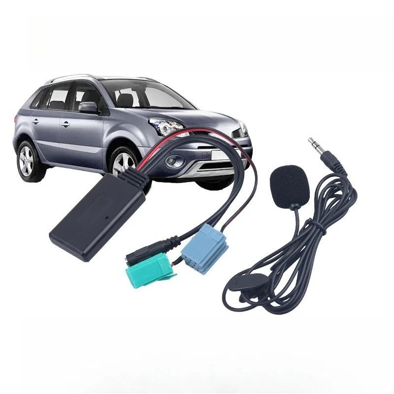 For Renault Megane 2 Updatelist Radio 8-pin+10-pin Car Bluetooth 5.0 Aux Cable Microphone Handsfree Mobile Phone Calling Adapter Radio Accessories 4