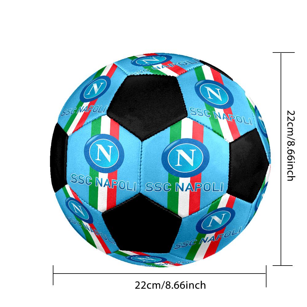 1 pz Pallone da Calcio SSC Napoli Taglia 5 Pallone da Calcetto Indoor alla Moda Colorato Gioco per il Cortile - Ottimo Regalo per i Fan dello Sport HE111
