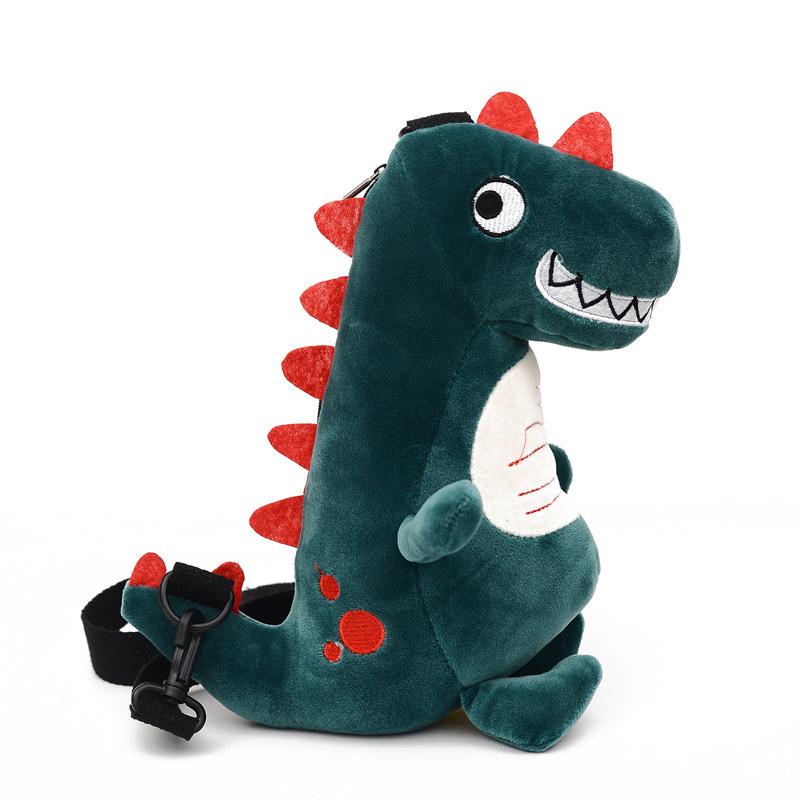 In Japan and Korea tide plush doll cute cartoon doll dinosaur animal girl child student cute shoulder messenger bag
