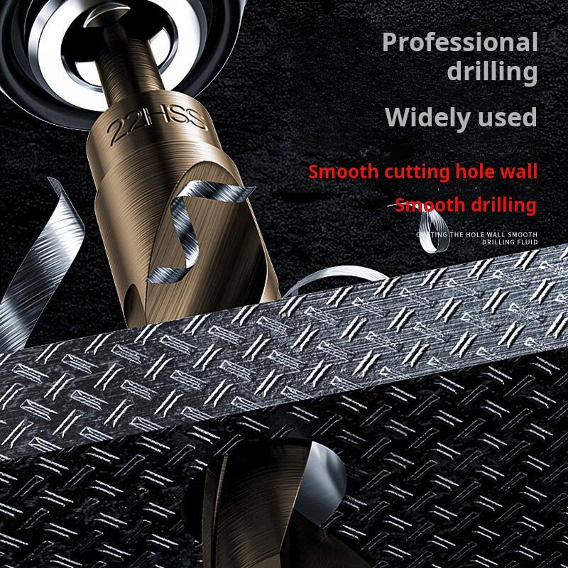M35-CO HSS Reduced Handle Twists Drill 13.5~30mm, Handle Diameter 12.7mm (1/2 Inch) Stainless Steel Metal Reaming Drill Cobalt