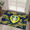 Leeds United Fußball Design Kristall Samt Teppich Gemütlich Kein?Rutschfester Teppich mit Aufdruck für Schlafzimmer Wohnzimmer Eingang