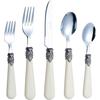 Cutlery Set - Exzact - Ivory Cream - Stainless Steel - 20 Pieces - Elegant and Traditional