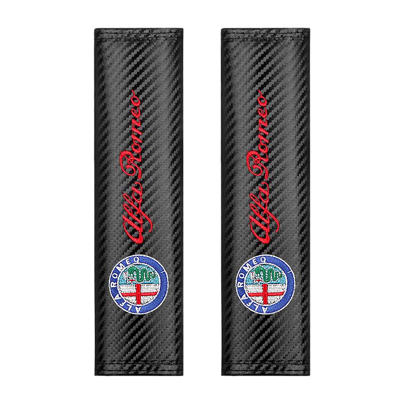 

2026 Hot Alfa Romeo Car Styling Seat Belt Cover Leather Seatbelt Shoulder Strap Protector Pads For Alfa Romeo Sportiva 147 156 1 For Alfa Romeo чёрный
