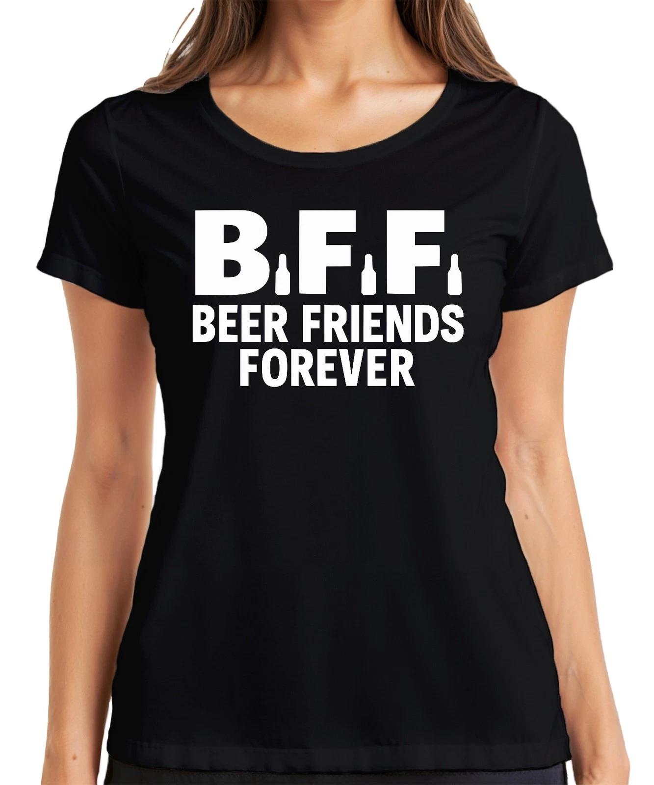 BFF Beer Friends Forever Bierfreunde Party Pub JGA Lustig Bier Damen T-Shirt XXXXL