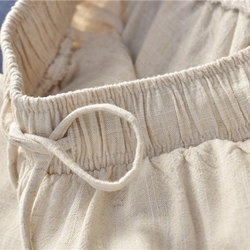 Vintage Yoga Clothes Cotton Linen Women High Waist Pants Baggy Loose Large Oversized Size Women's Cargo Trousers Wide Leg